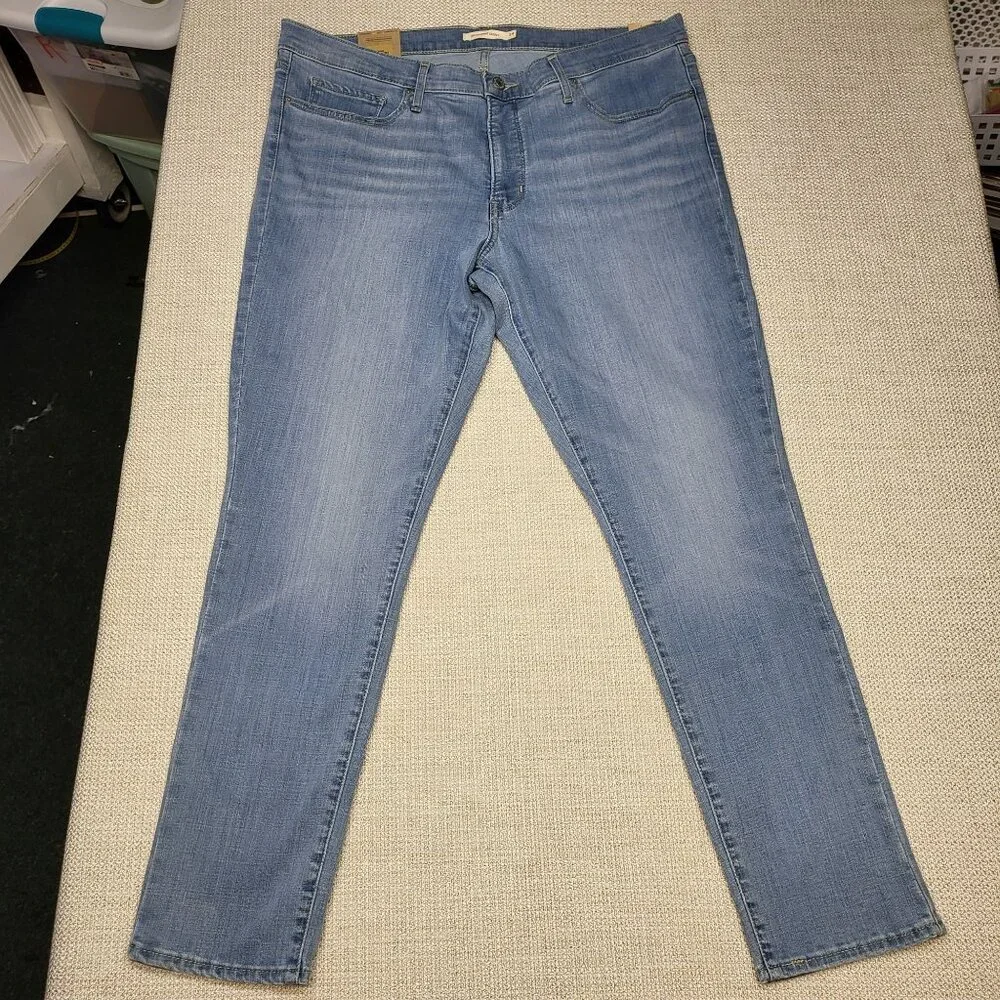 Levis 311 Shaping Skinny Mid Rise Light Wash Jeans Women's W34 L30 Denim NWT - Picture 1 of 15